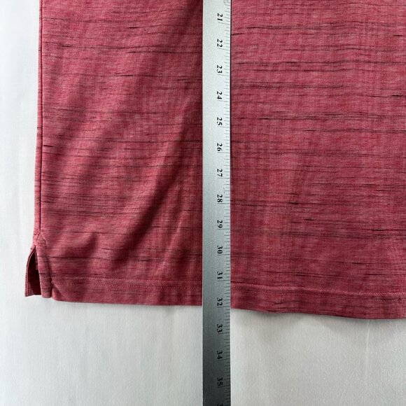 Travis Mathew Shirt Mens XXL Tender Hooligan Golf Polo Spacedye Interlock Red - Picture 9 of 9